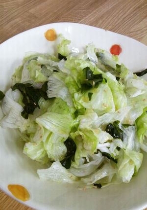 レタス・ワカメサラダ-レシピのメイン写真