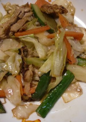 豚と野菜のレモンわさび炒め-レシピのメイン写真