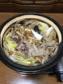 きのこと豚肉の一人鍋♪(修正中)-レシピのメイン写真