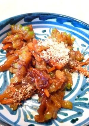ゴーヤーと人参の味噌きんぴら-レシピのメイン写真