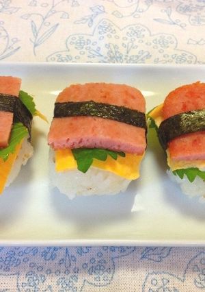 青じそ入りスパムおむすび-レシピのメイン写真