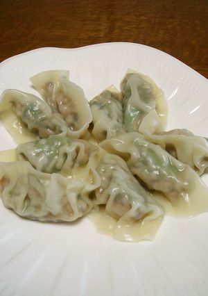 ちゅるんと美味しいキノコ水餃子-レシピのメイン写真
