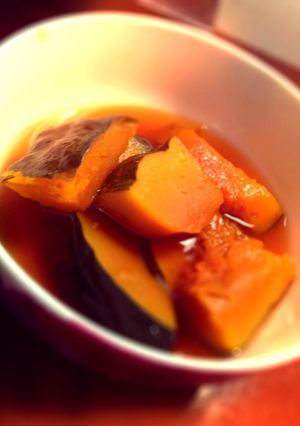 簡単！レンジでかぼちゃの煮つけ-レシピのメイン写真