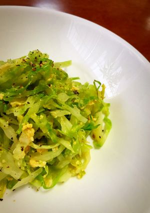お弁当にも♪キャベツ炒り卵の糖質オフ副菜-レシピのメイン写真
