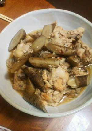 鶏手羽元とごぼうの煮物-レシピのメイン写真