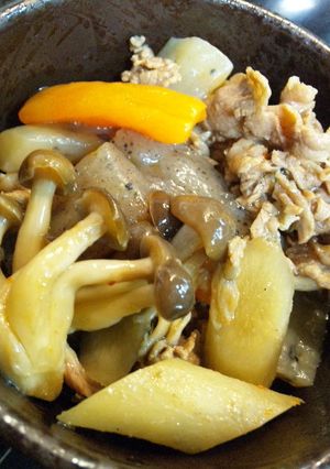 しめじ牛肉こんにゃくごぼうの煮物-レシピのメイン写真
