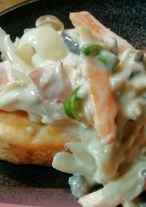 秋鮭ムニエルのマヨキノコクリーム-レシピのメイン写真
