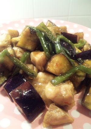 簡単♥ナスとピーマンの鶏肉オイスター炒め-レシピのメイン写真