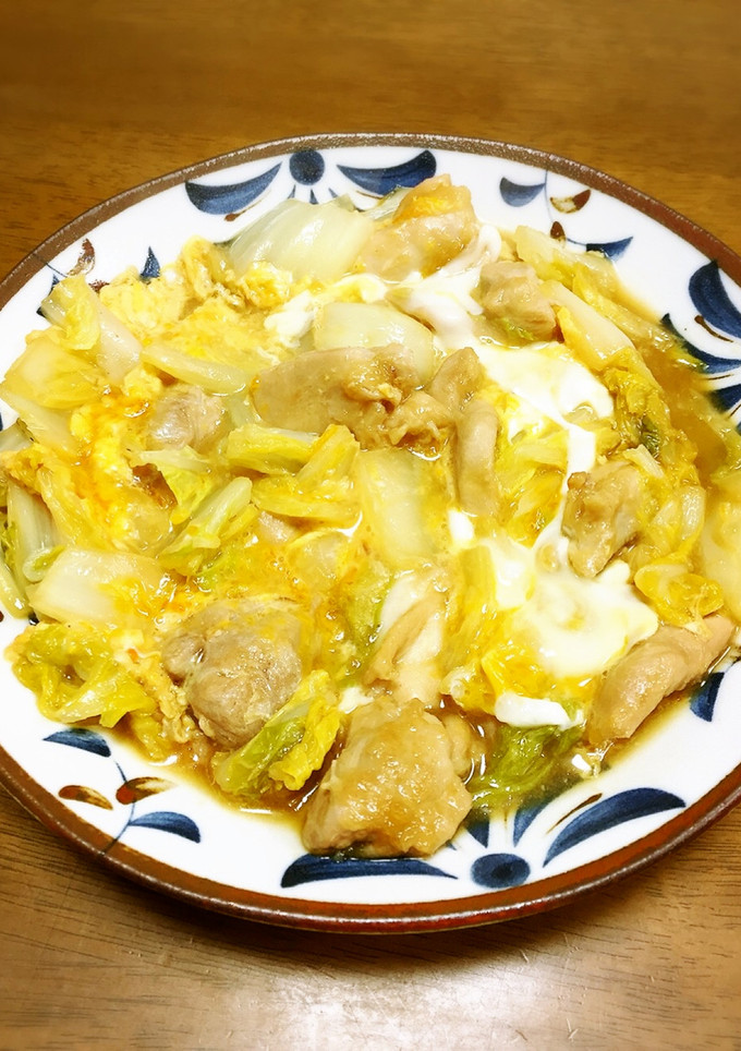 白菜と鶏肉の卵とじ-レシピのメイン写真
