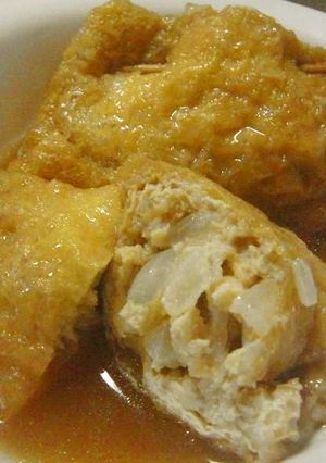 *ふんわりジューシーな油揚げ詰め煮*-レシピのメイン写真