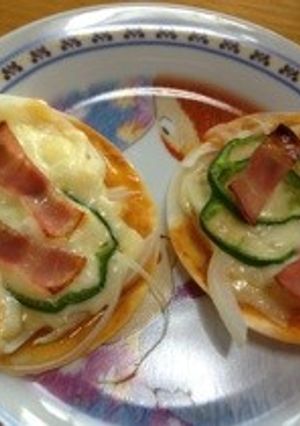 初めて簡単クレープ風ピザモーニング-レシピのメイン写真
