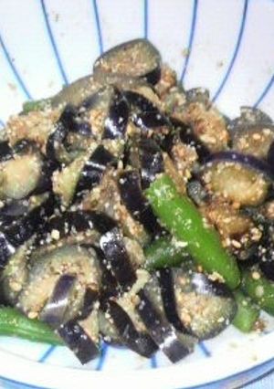 お弁当・箸休めにナスとインゲンのごま和え-レシピのメイン写真