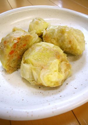 キャベツで包む！レンジで♪簡単シュウマイ-レシピのメイン写真