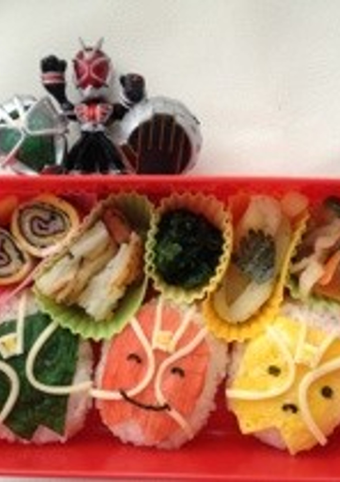 仮面ライダーウィザード キャラ弁 3種類-レシピのメイン写真