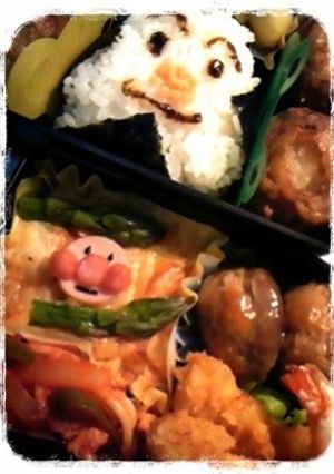 キャラ弁♡簡単おむすびまん(^^)-レシピのメイン写真