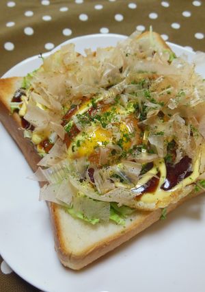 お好み焼き風トースト-レシピのメイン写真
