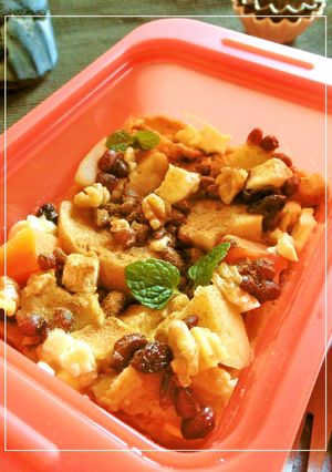 小豆たっぷり　お麩ルーツプディング-レシピのメイン写真