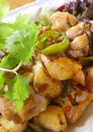 タイ♪鶏と長芋のスィートバジルチリ炒め-レシピのメイン写真