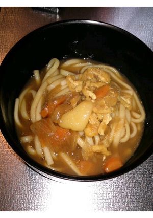 簡単美味！残ったカレーでカレーうどん-レシピのメイン写真