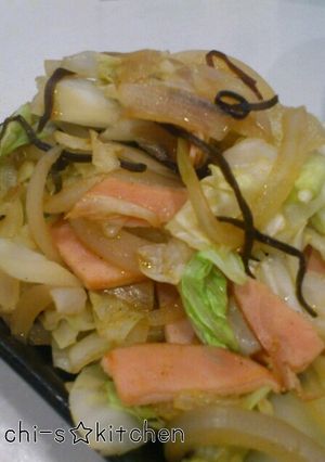 キャベツとハムの塩昆布炒め☆-レシピのメイン写真