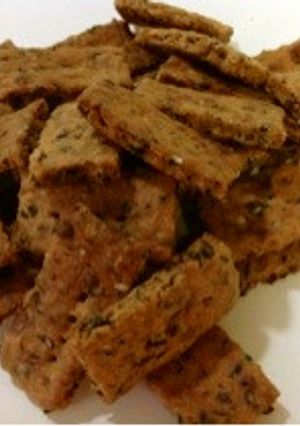 強力粉クッキーその②(黒ごまきな粉)-レシピのメイン写真