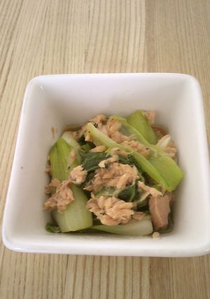 レンジで簡単！青梗菜とツナの煮物-レシピのメイン写真