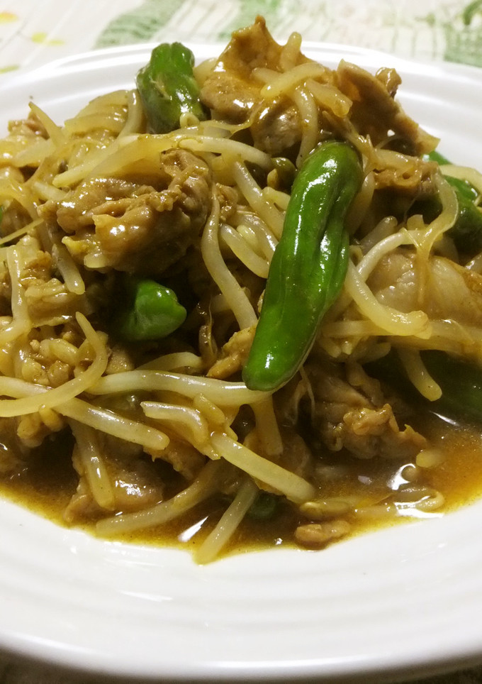 もやしと豚肉の和風カレー炒め煮-レシピのメイン写真