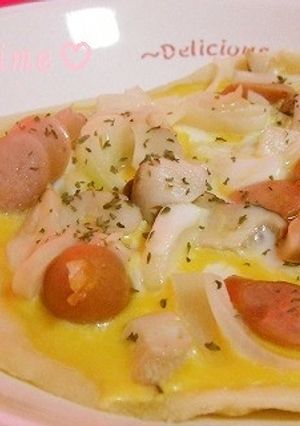 パルメザンチーズ生地の即席フライパンピザ-レシピのメイン写真