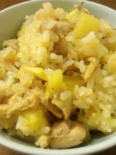 さつまいもと鶏肉の炊き込みご飯-レシピのメイン写真