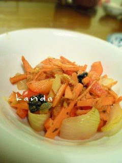 人参と玉ねぎとパプリカの磯辺炒め-レシピのメイン写真