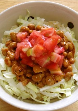 タコライス風☆納豆ごはん-レシピのメイン写真