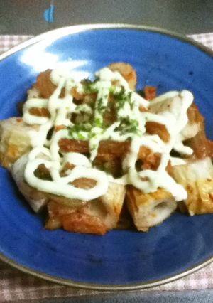 ちくわとキムチにチャチャッとマヨかけ-レシピのメイン写真