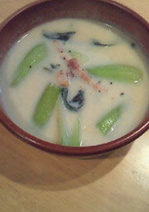 チンゲン菜の豆乳スープ-レシピのメイン写真