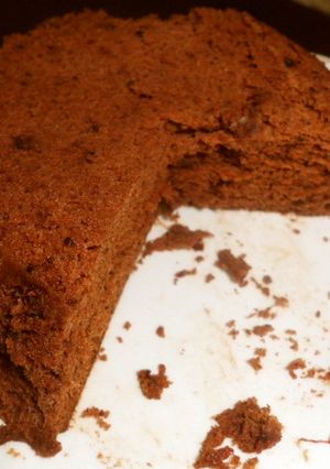 大きめのお皿でできるミニチョコケーキ-レシピのメイン写真