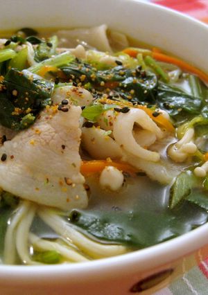 我が家の生姜入り肉野菜うどん☆-レシピのメイン写真