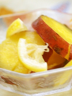 簡単に!お弁当に!サツマイモのレモン煮-レシピのメイン写真