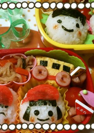 キャラ弁　バス遠足-レシピのメイン写真