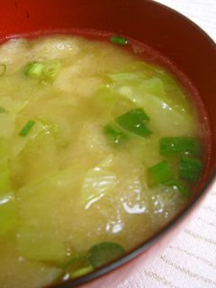 キャベツと松山あげの味噌汁-レシピのメイン写真