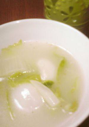アツウマ♪ギョウザdeスープ　ゴマだれ味-レシピのメイン写真
