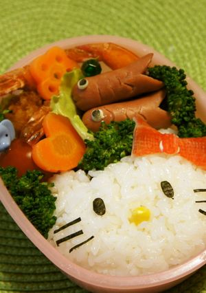 キャラ弁♡キティちゃん(覚書)-レシピのメイン写真