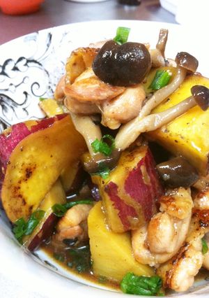 甘辛がおいしい☆鶏とさつまいもの旨煮-レシピのメイン写真