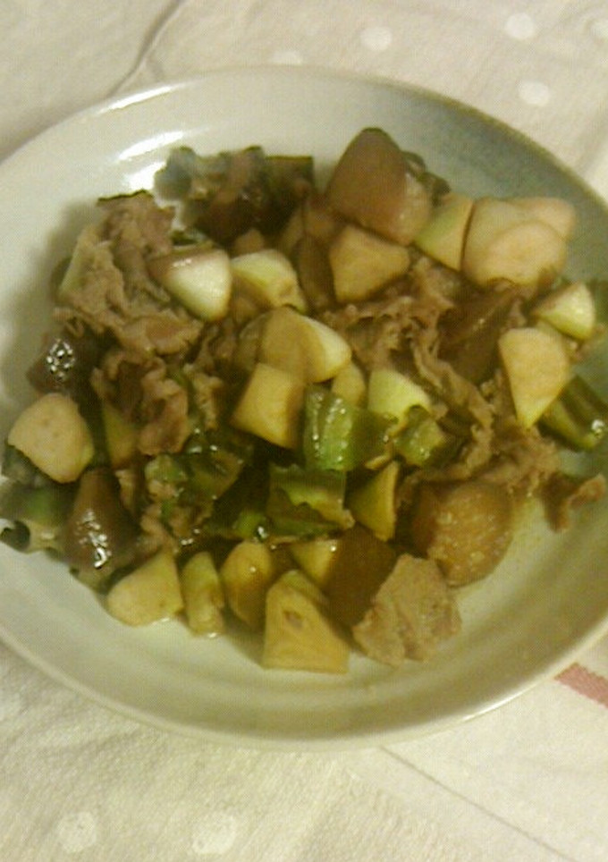 豚肉と茄子とマコモタケの炒め物-レシピのメイン写真