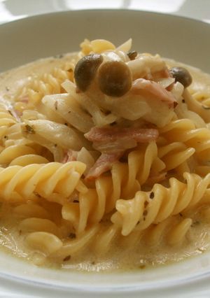 お鍋ひとつでクリームパスタ-レシピのメイン写真