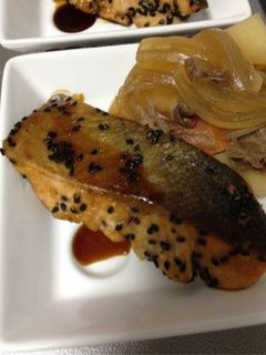 鮭の黒ごま照り焼き-レシピのメイン写真