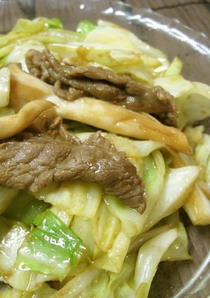 豚肉、キャベツ、エリンギのオイスター炒め-レシピのメイン写真