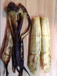 手が熱くない!焼きナスの皮のむき方-レシピのメイン写真