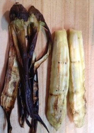 手が熱くない!焼きナスの皮のむき方-レシピのメイン写真
