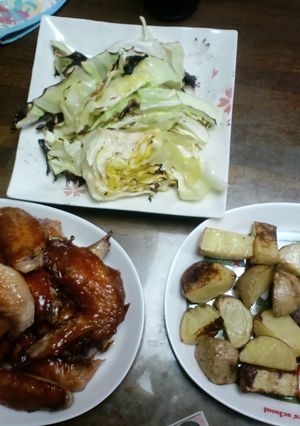 オーブンで手羽先と野菜をいっぺんに-レシピのメイン写真