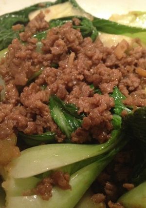 すぐできる！青梗菜＆ひき肉の豆豉醤炒め-レシピのメイン写真