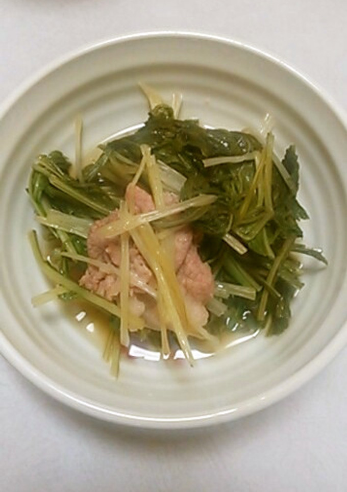 簡単♪水菜とお肉の炊いたん-レシピのメイン写真